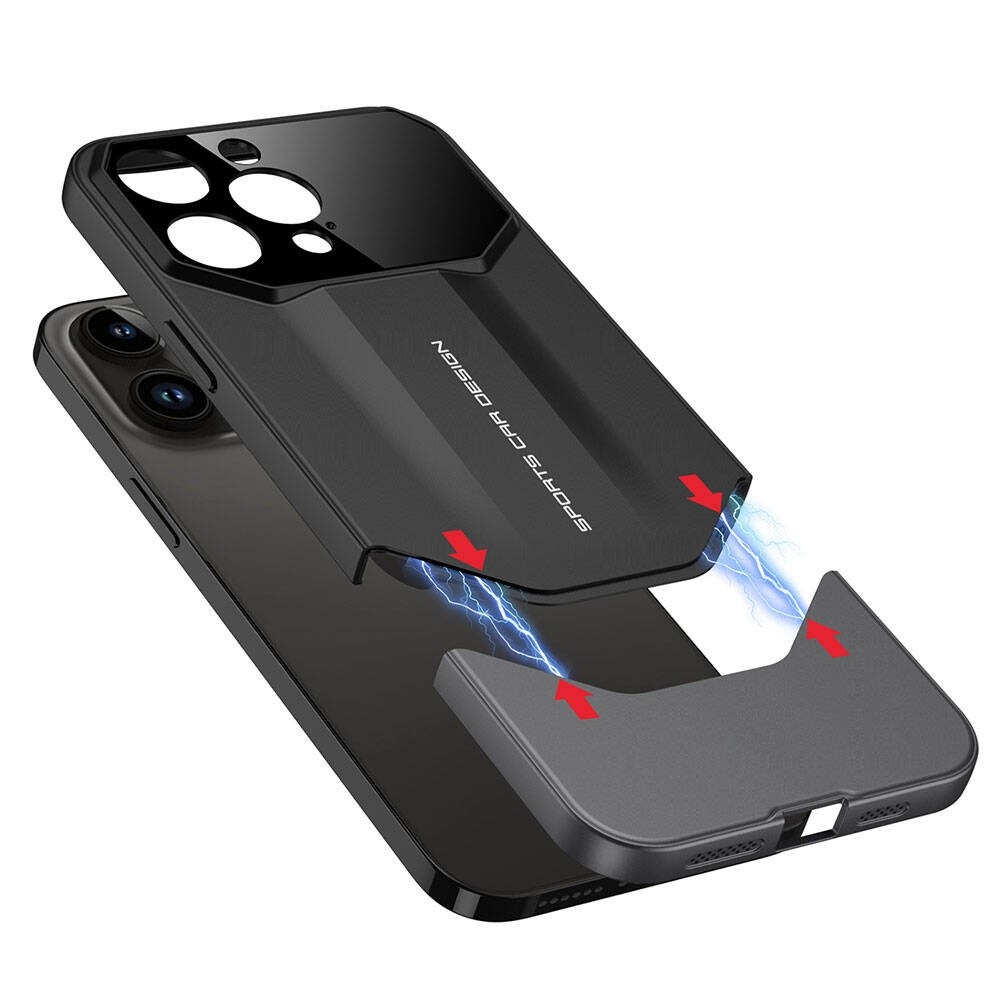 iPhone 14 Pro Max Çift Parçalı Mıknatıs Tasarımlı Ays Pro İkili Kapak