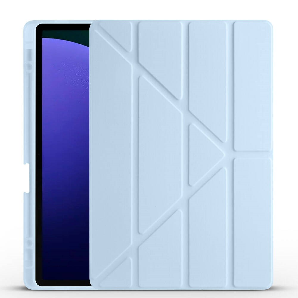 Galaxy Tab S9 Plus Tri Folding Kalem Bölmeli Standlı Kılıf