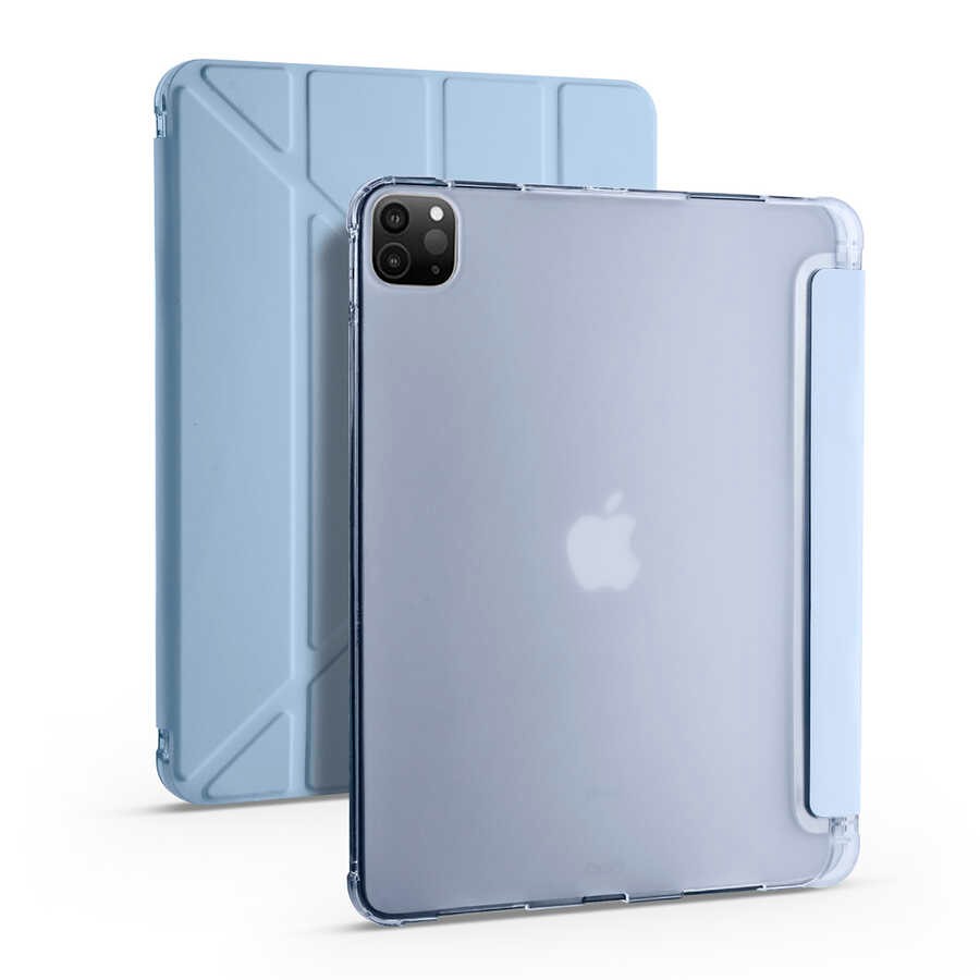 iPad Pro 12.9 2021 (5.Nesil) Tri Folding Smart With Pen Holder Kılıf