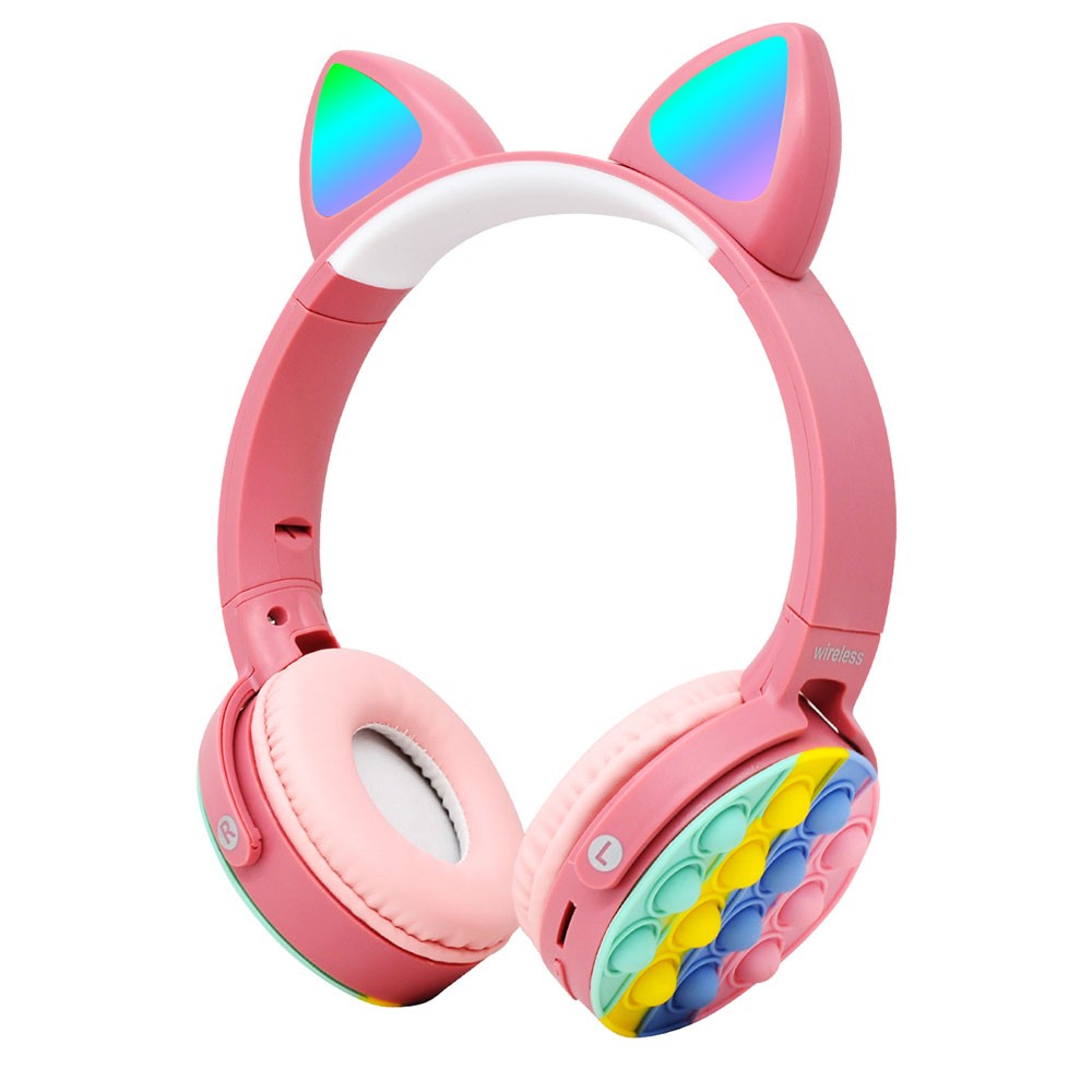 CXT-950 RGB Led Işıklı Kedi Kulağı Band Tas. Katlanabilir Kulak Üstü Bluetooth Kulaklık