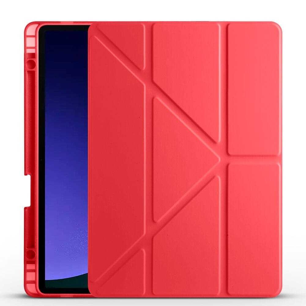Galaxy Tab S9 FE Tri Folding Kalem Bölmeli Standlı Kılıf
