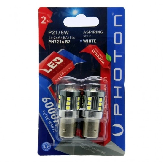 P21/5W Çift Duy Beyaz Led Oto Ampul Photon PH7216