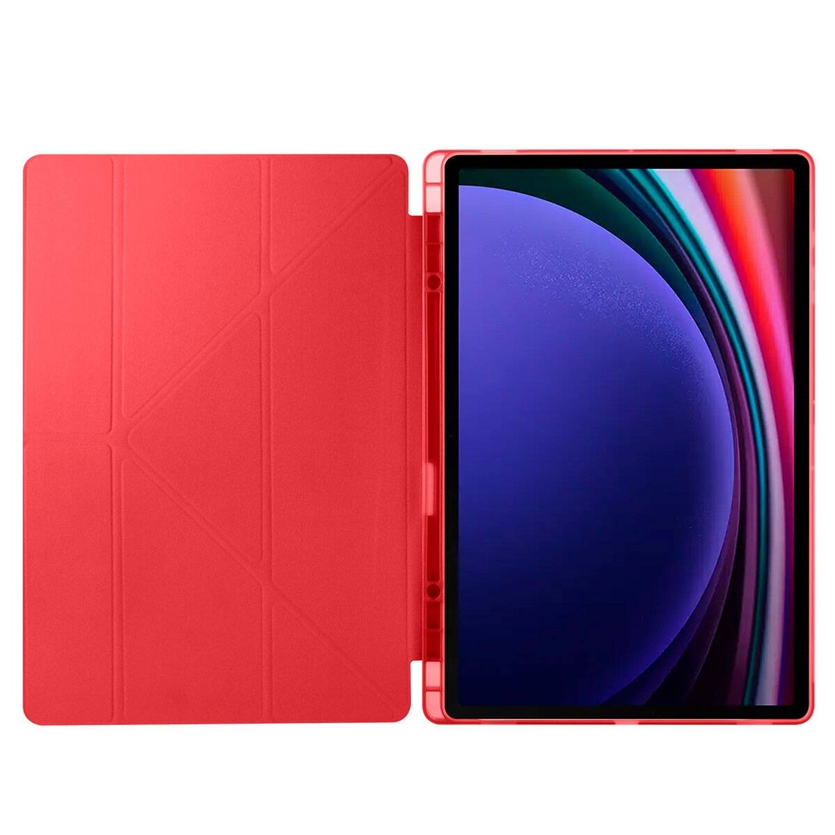 Galaxy Tab S9 Ultra Tri Folding Kalem Bölmeli Standlı Kılıf