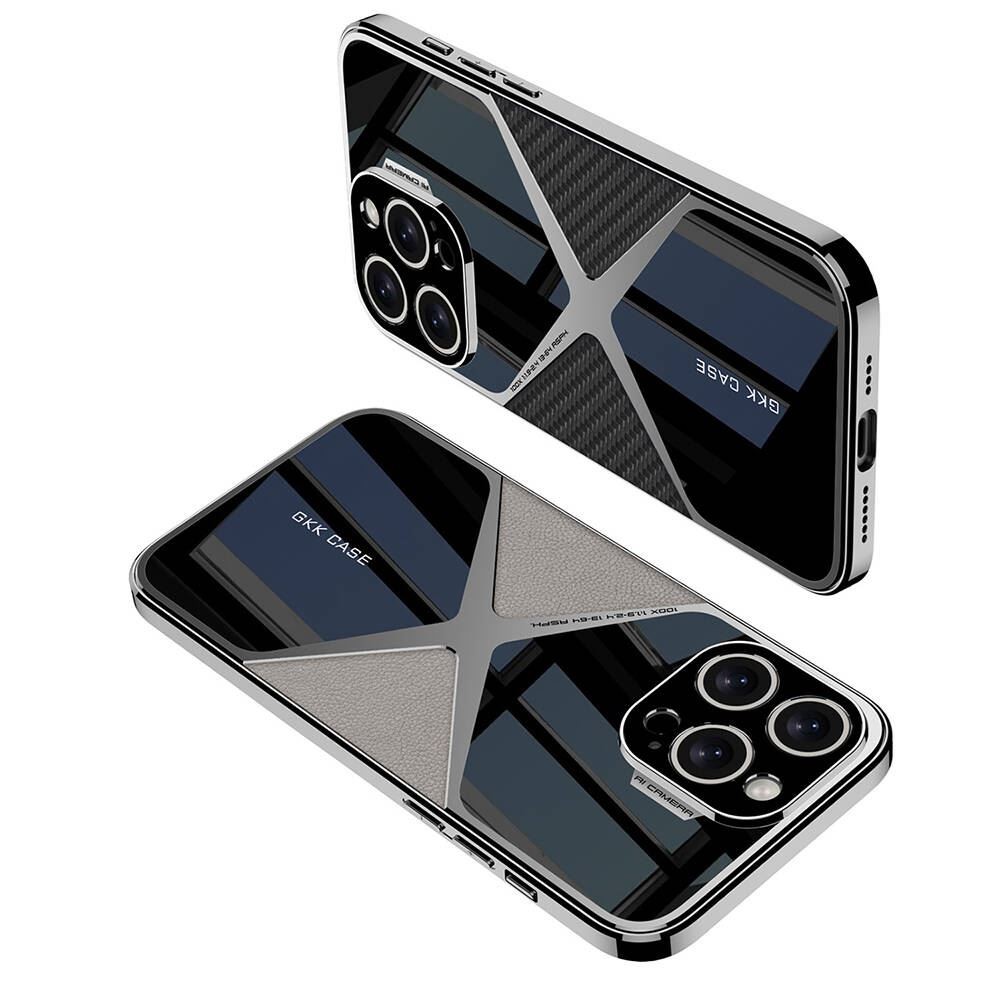 iPhone 14 Pro Max Ultra İnce Kamera Korumalı PC + Deri Arka Yüzey X-Pro Kapak
