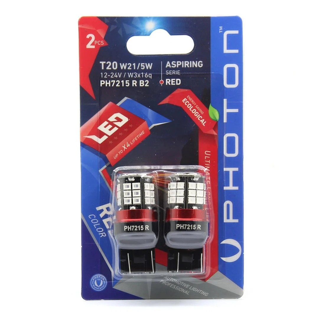 Photon T20 21-5W Kırmızı Led Stop Ampulü PH7215 R