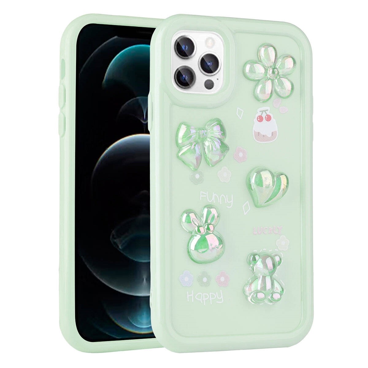iPhone 11 Pro Kabartma Figürlü Parlak Toys Silikon Kapak