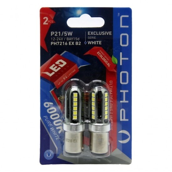 P21/5W Çift Duy Beyaz Led Oto Ampul Photon PH7216EX