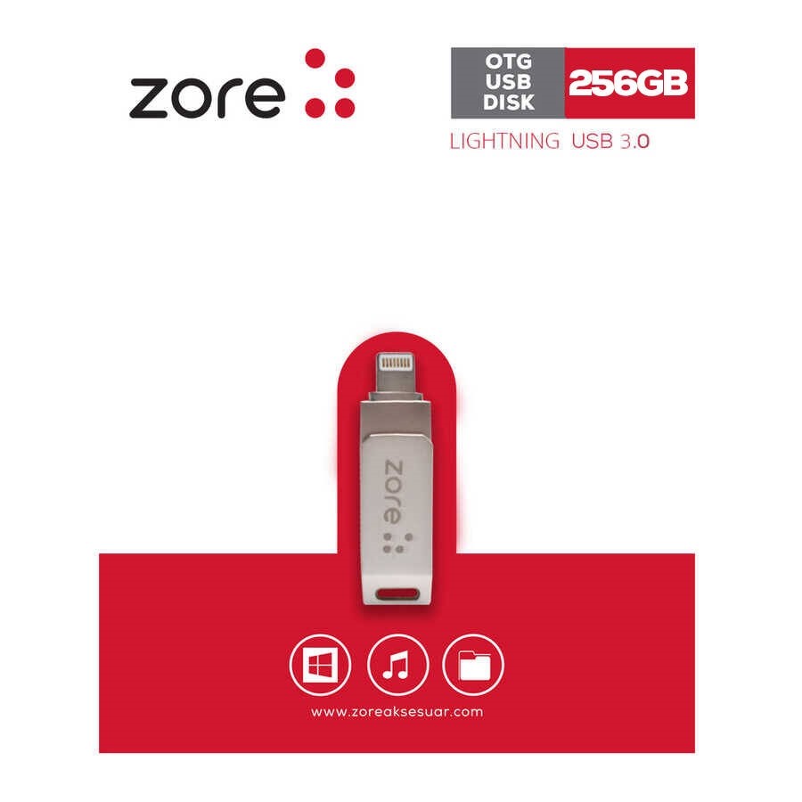 256 GB Zore 3.0 Lightning OTG Metal