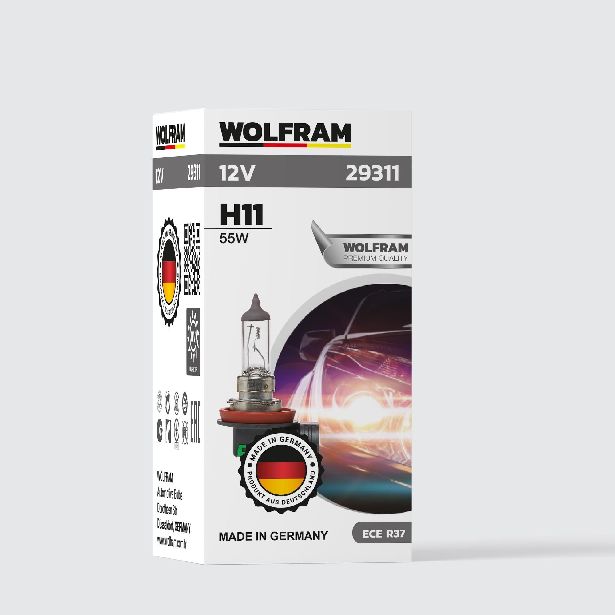 Wolfram H11 Ampul Standart Işık Halojen Ampul 12V 55W