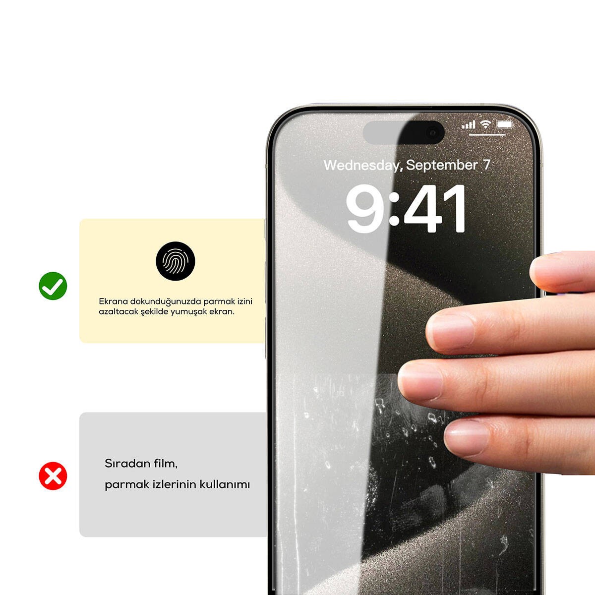 iPhone 15 Rika Premium Privacy Temperli Cam Ekran Koruyucu
