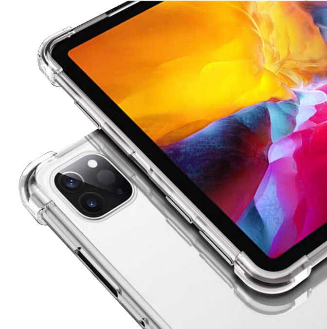 iPad Pro 12.9" 2021 ( 5. Nesil ) Tablet Nitro Anti Shock Şeffaf Sert Kapak