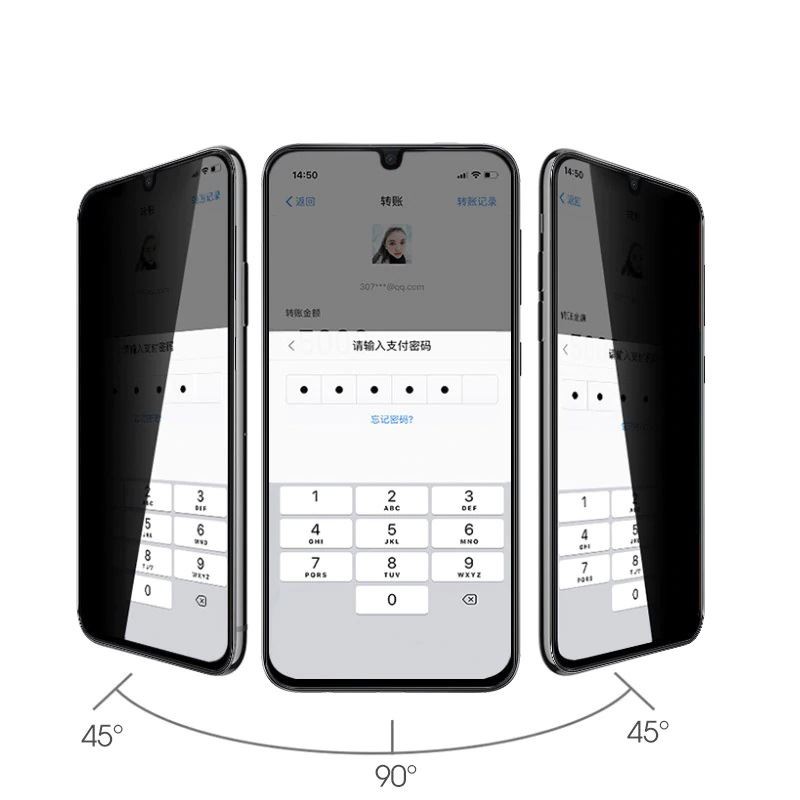 Oppo Reno 3 Privacy 5D ( Hayalet ) Temperli Ekran Koruyucu