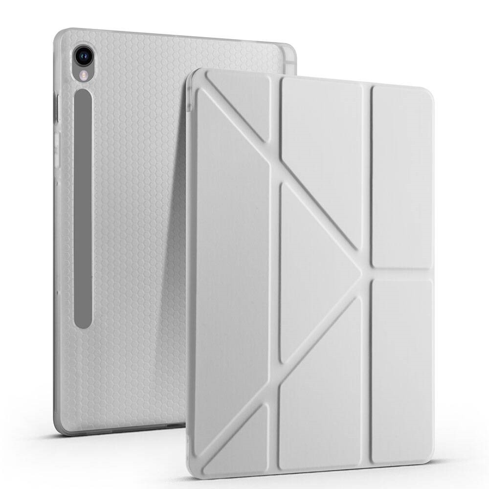 Galaxy Tab S9 FE Tri Folding Kalem Bölmeli Standlı Kılıf