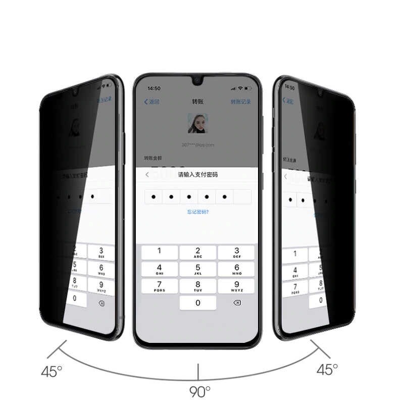Oppo A73  Privacy 5D ( Hayalet ) Temperli Ekran Koruyucu