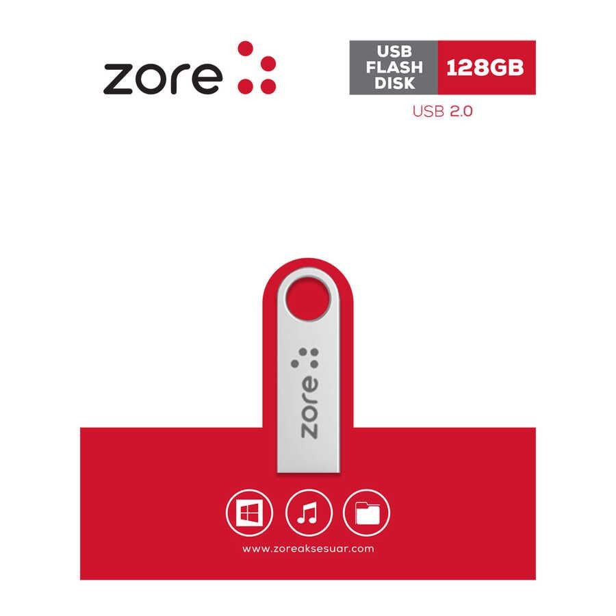 128 GB Zore FM1 Metal Gümüş Usb Flash Bellek