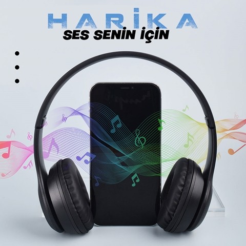 ST95 Güçlü Ses Özelliği Ayarlanabilir ve Katlanabilir Kulak Üstü Bluetooth Kulaklık