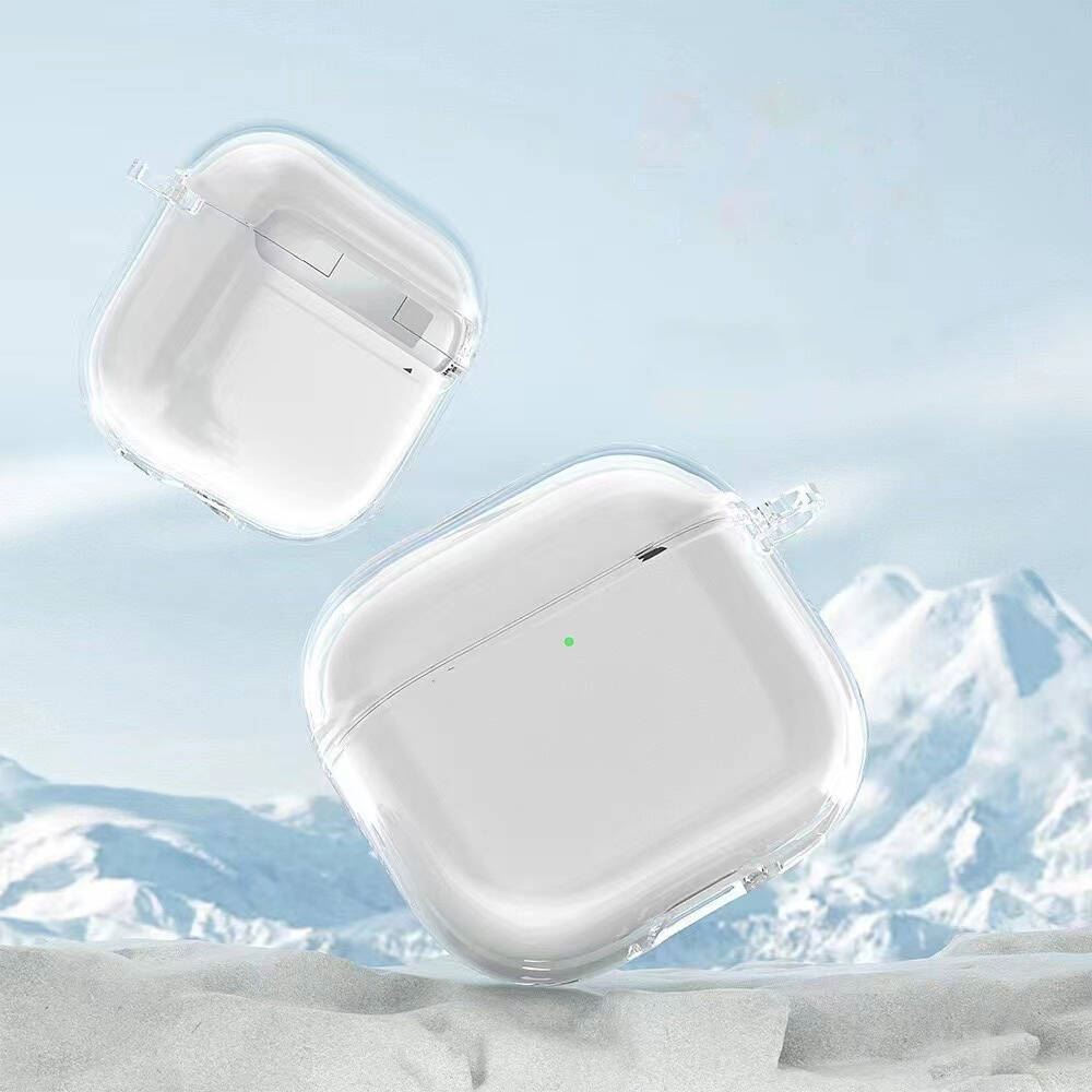 Airpods 4 Kılıf Kenarları Renkli Şeffaf Dilimli Silikon Airbag 40 Kılıf