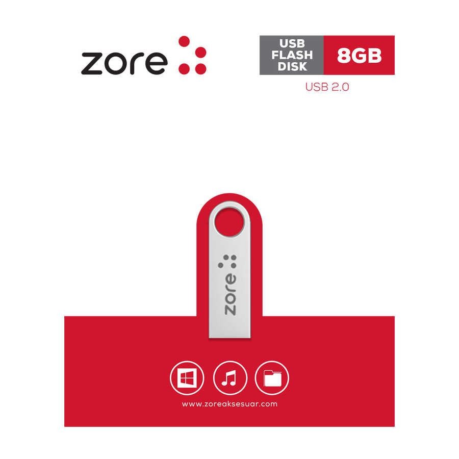 8 GB Zore FM1 Metal Gümüş Usb Flash Bellek