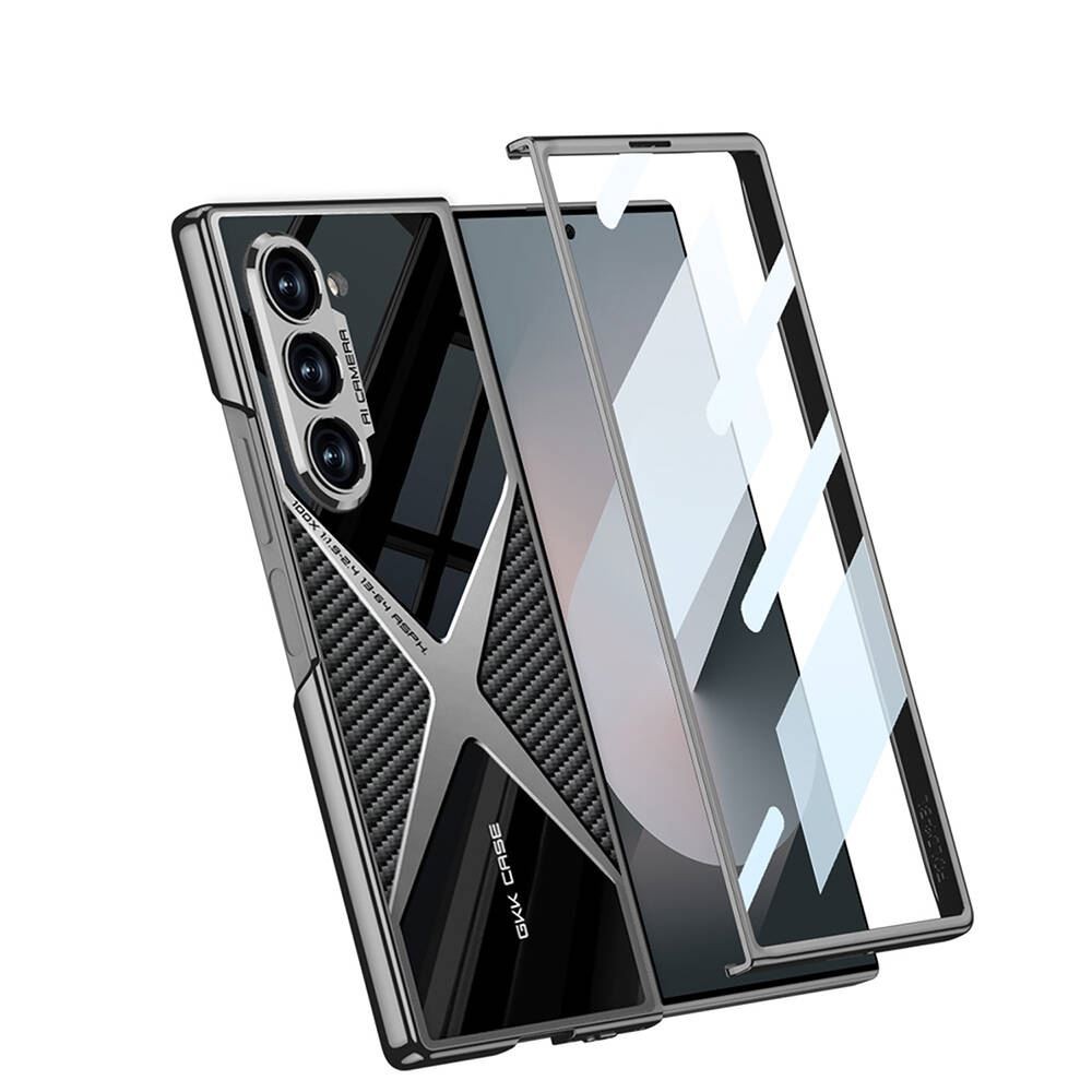 Z Fold 6 Ultra İnce Kamera Korumalı PC + Karbon Arka Yüzey X-Pro Kapak