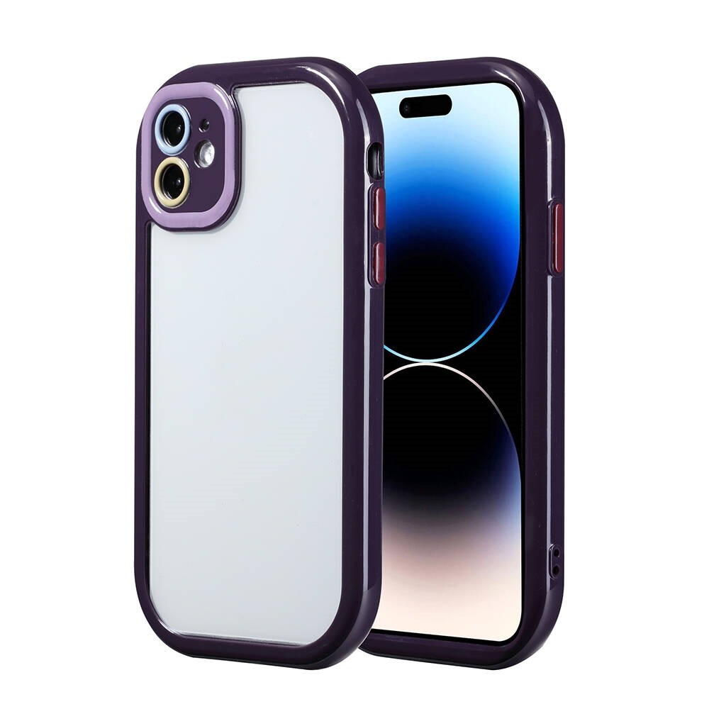iPhone 11 Kılıf Kamera Korumalı Renkli Kenar ve Çerçeve Tasarımlı Vitamin Kapak