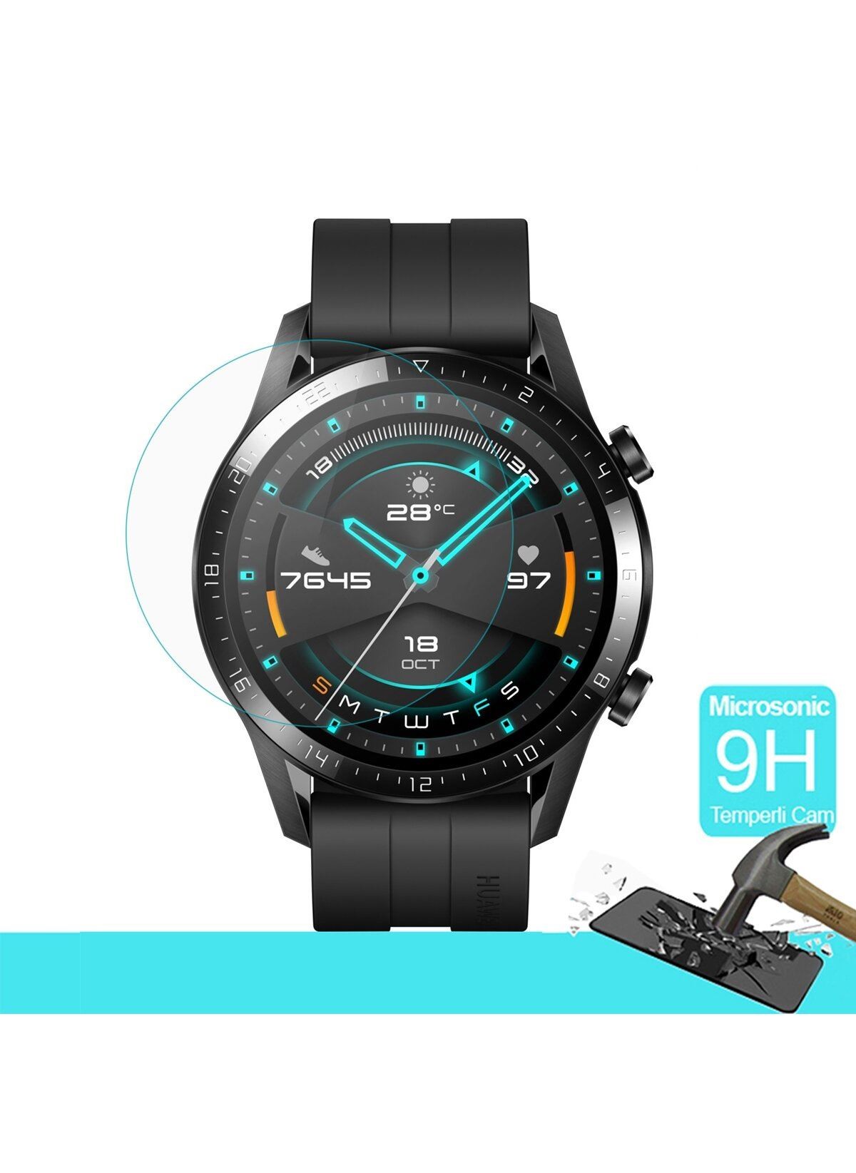 Huawei GT2 46 mm Standart Cam Ekran Koruyucu