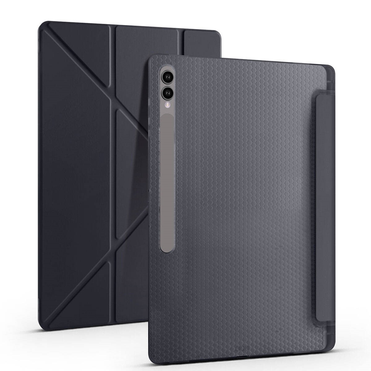 Galaxy Tab S9 Ultra Tri Folding Kalem Bölmeli Standlı Kılıf