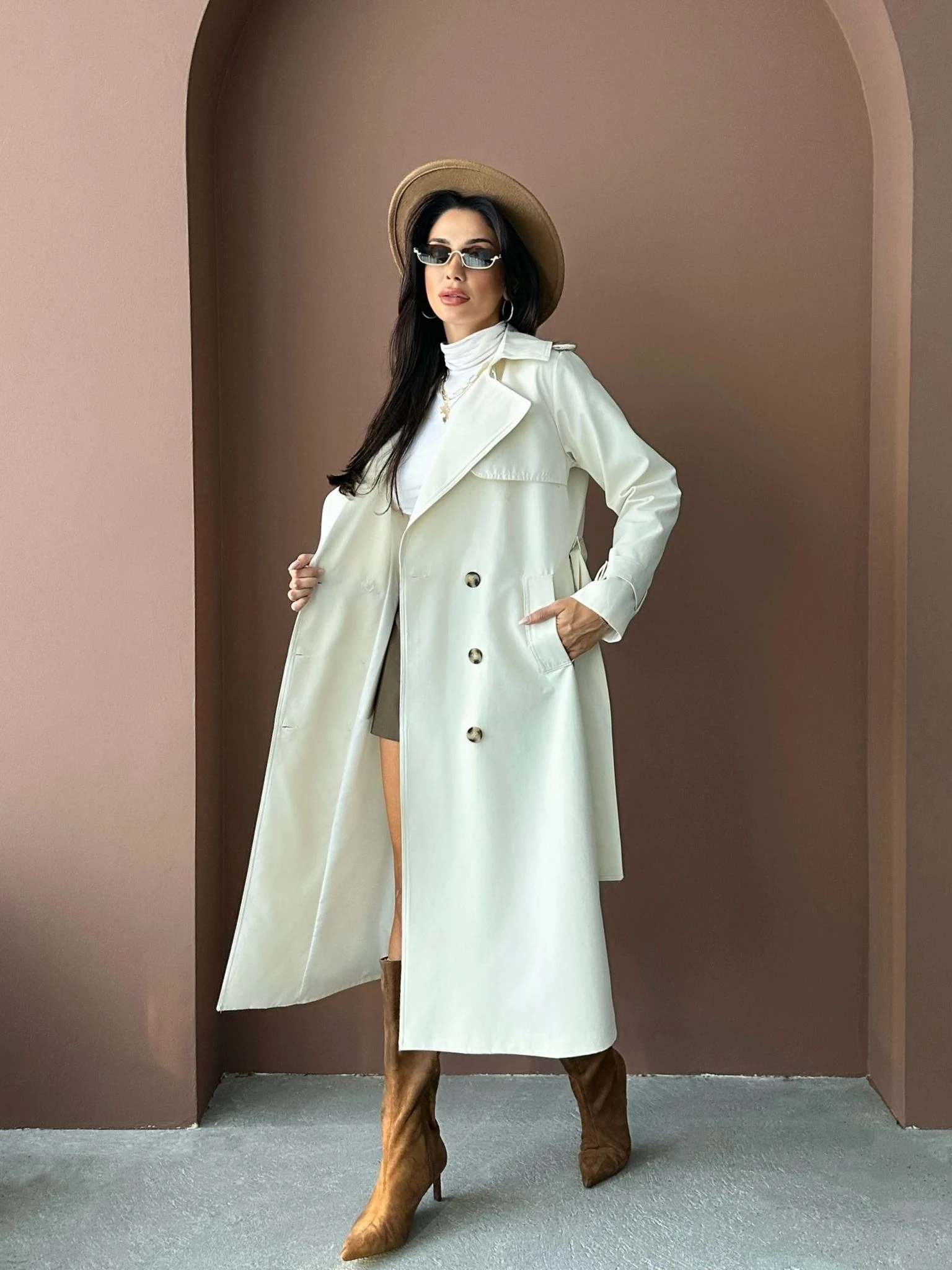 PREMİUM KALİTE KUŞAKLI TRENÇKOT