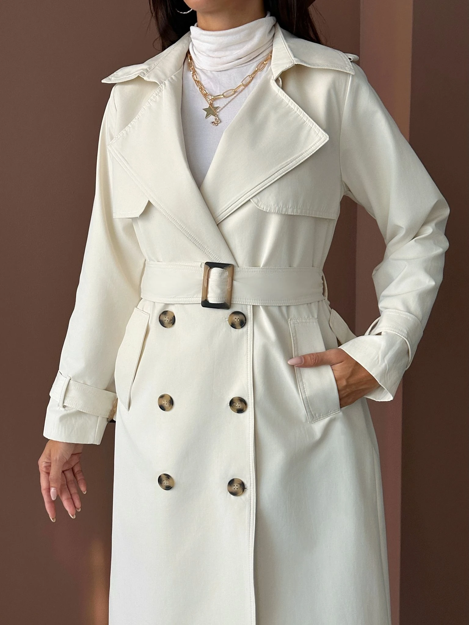 PREMİUM KALİTE KUŞAKLI TRENÇKOT