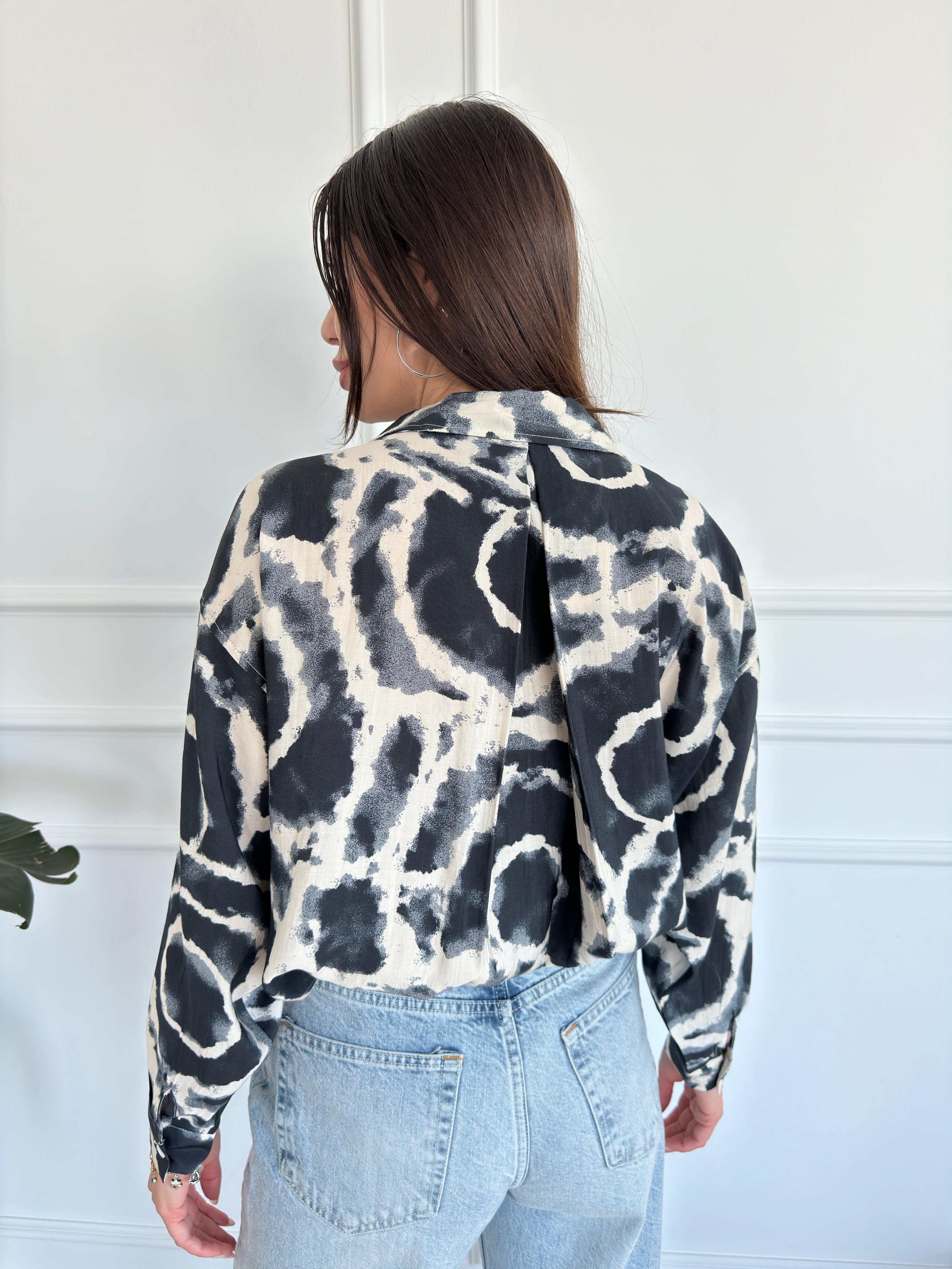 DESENLİ OVERSİZE GÖMLEK