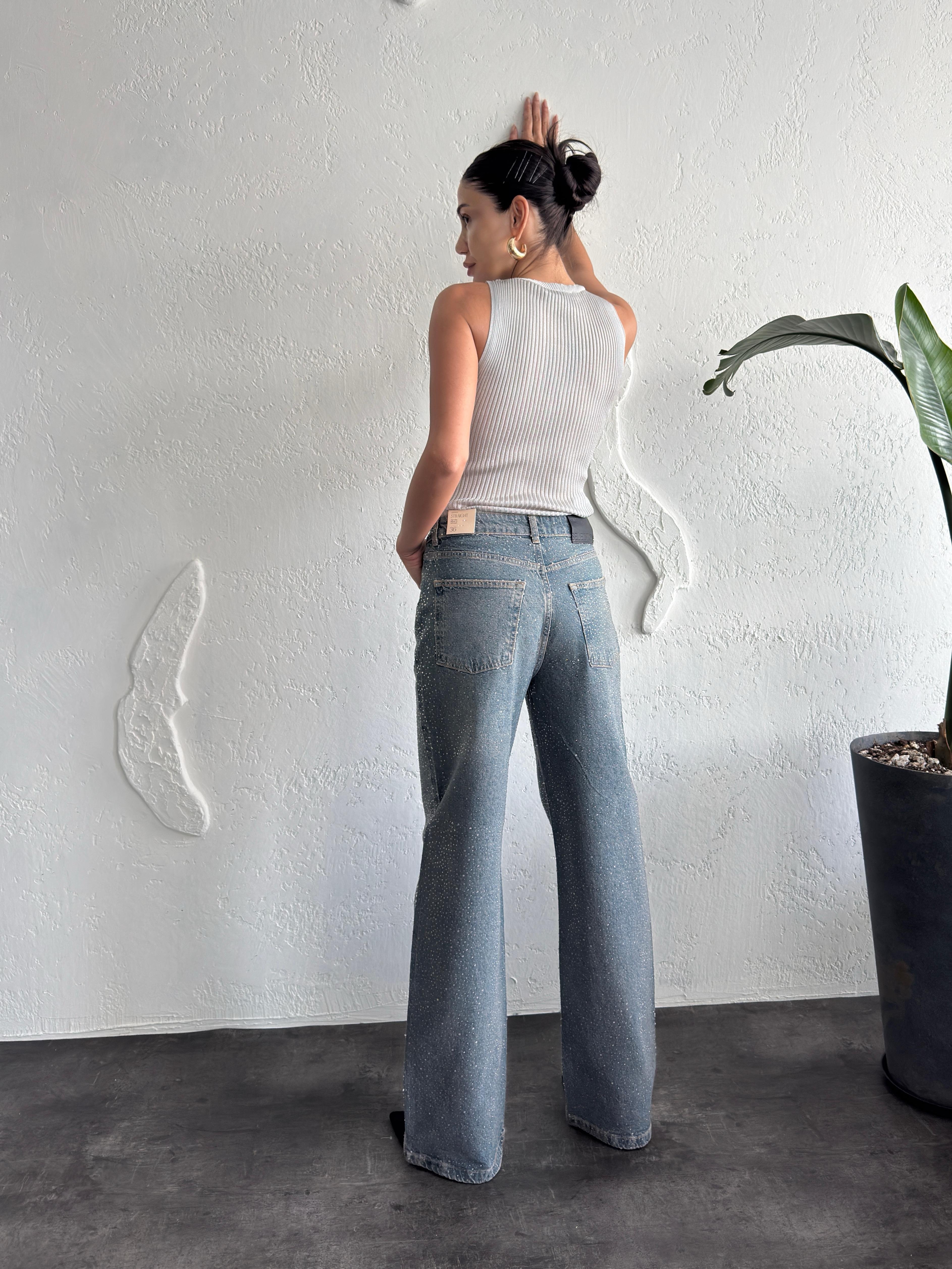 TAŞ DETAY STRAIGHT JEAN