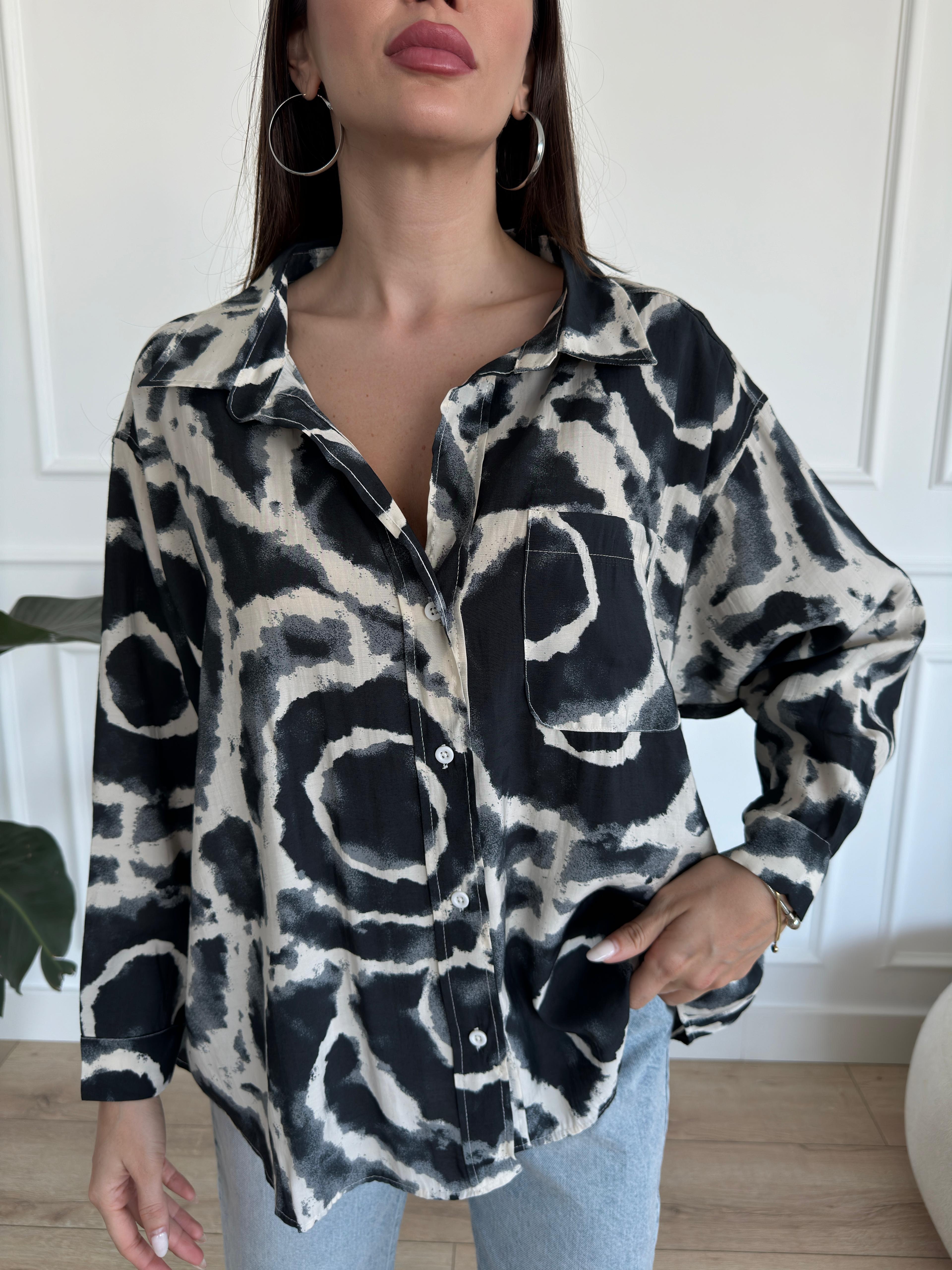 DESENLİ OVERSİZE GÖMLEK