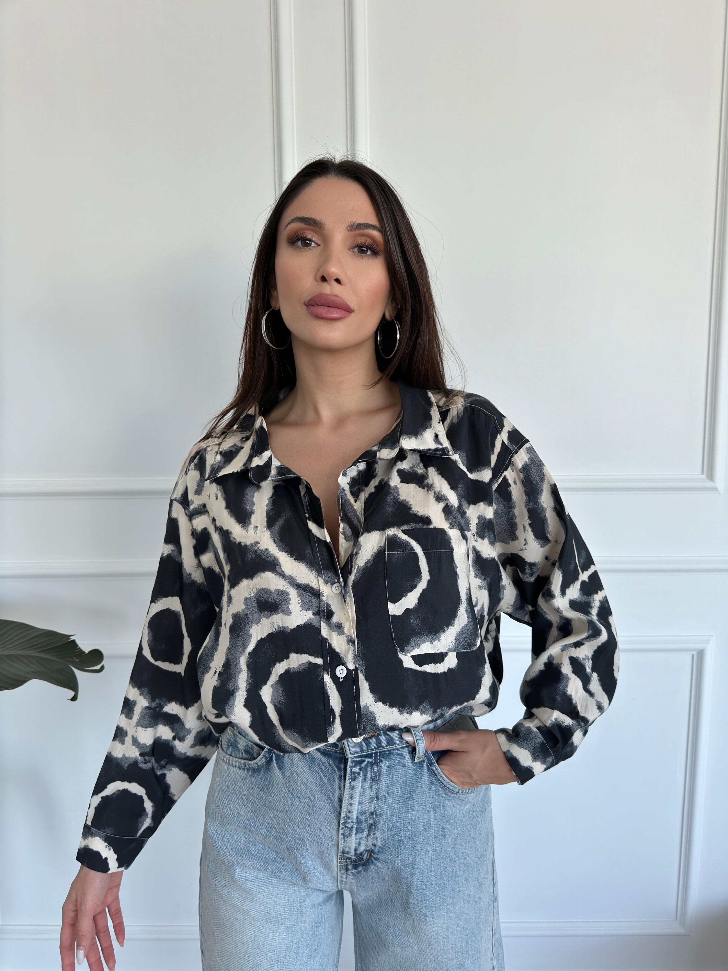 DESENLİ OVERSİZE GÖMLEK