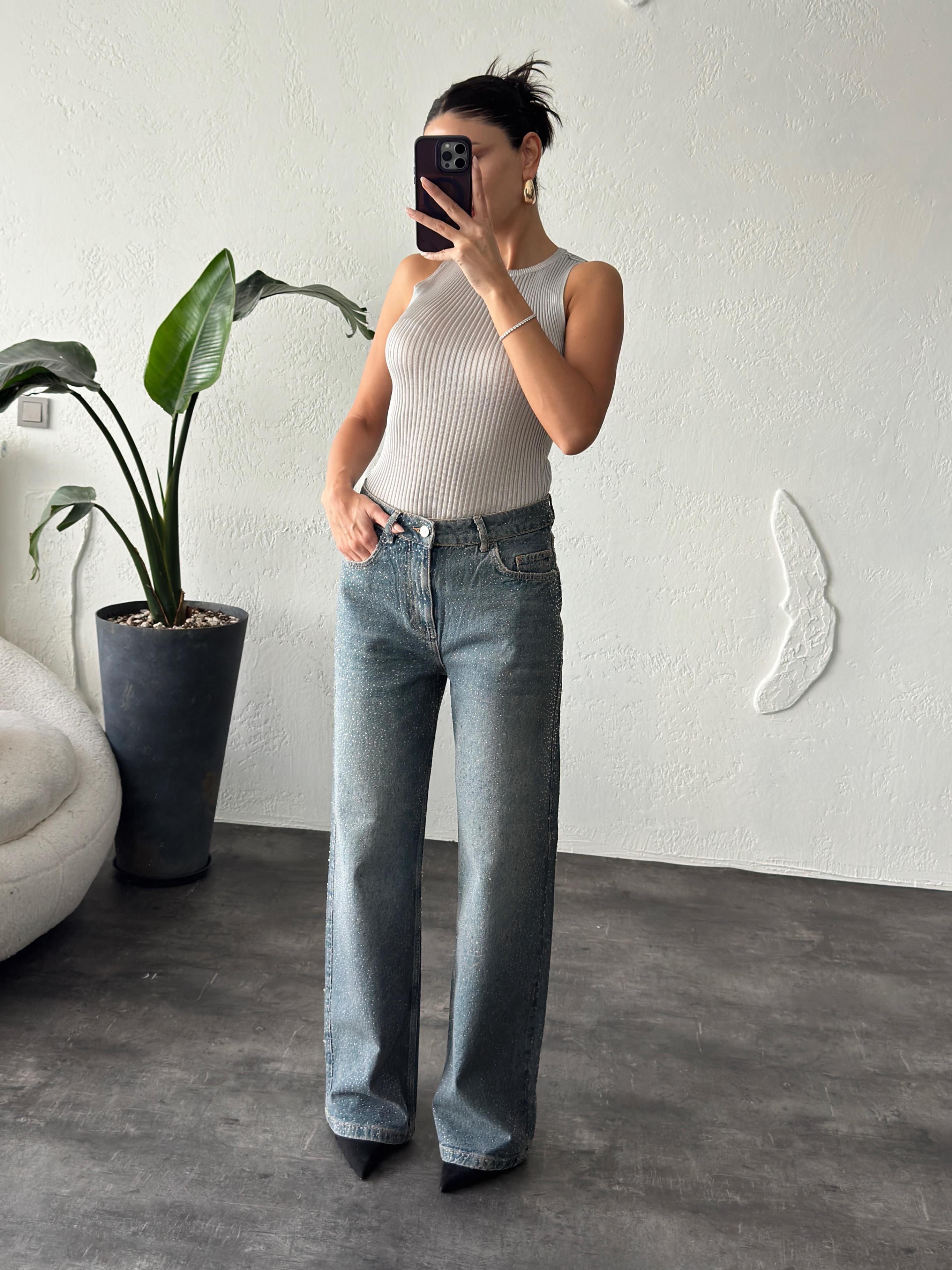 TAŞ DETAY STRAIGHT JEAN
