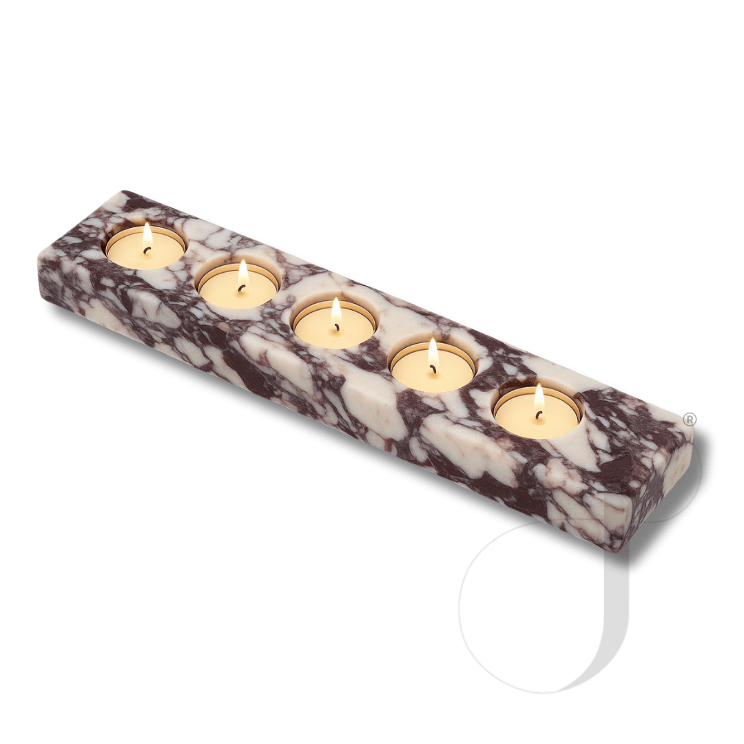 Fiama Mermer 5'li T-Light Mumluk - Leylak