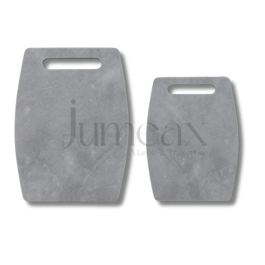 Atina Ensemble İkili Mermer Kesme ve Sunum Tablası Seti - Afyon Gri