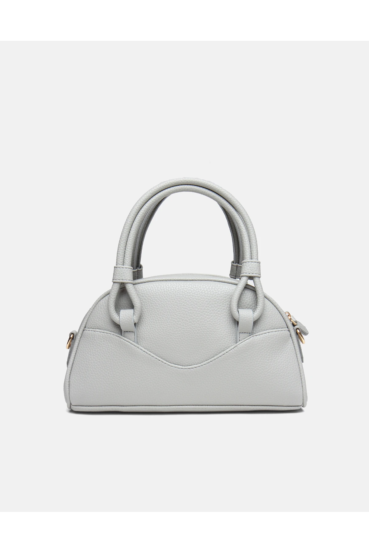 Juvis Bag Urban Knot Gri Suni Deri Fermuarlı Çok Gözlü Kadın Kol ve Askılı Omuz Çantası - gri