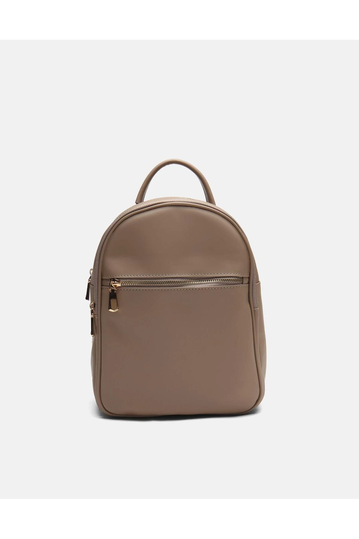 Juvis Bag Urban Ease Vizon Suni Deri Çok Gözlü Fermuarlı Kadın Sırt Çantası