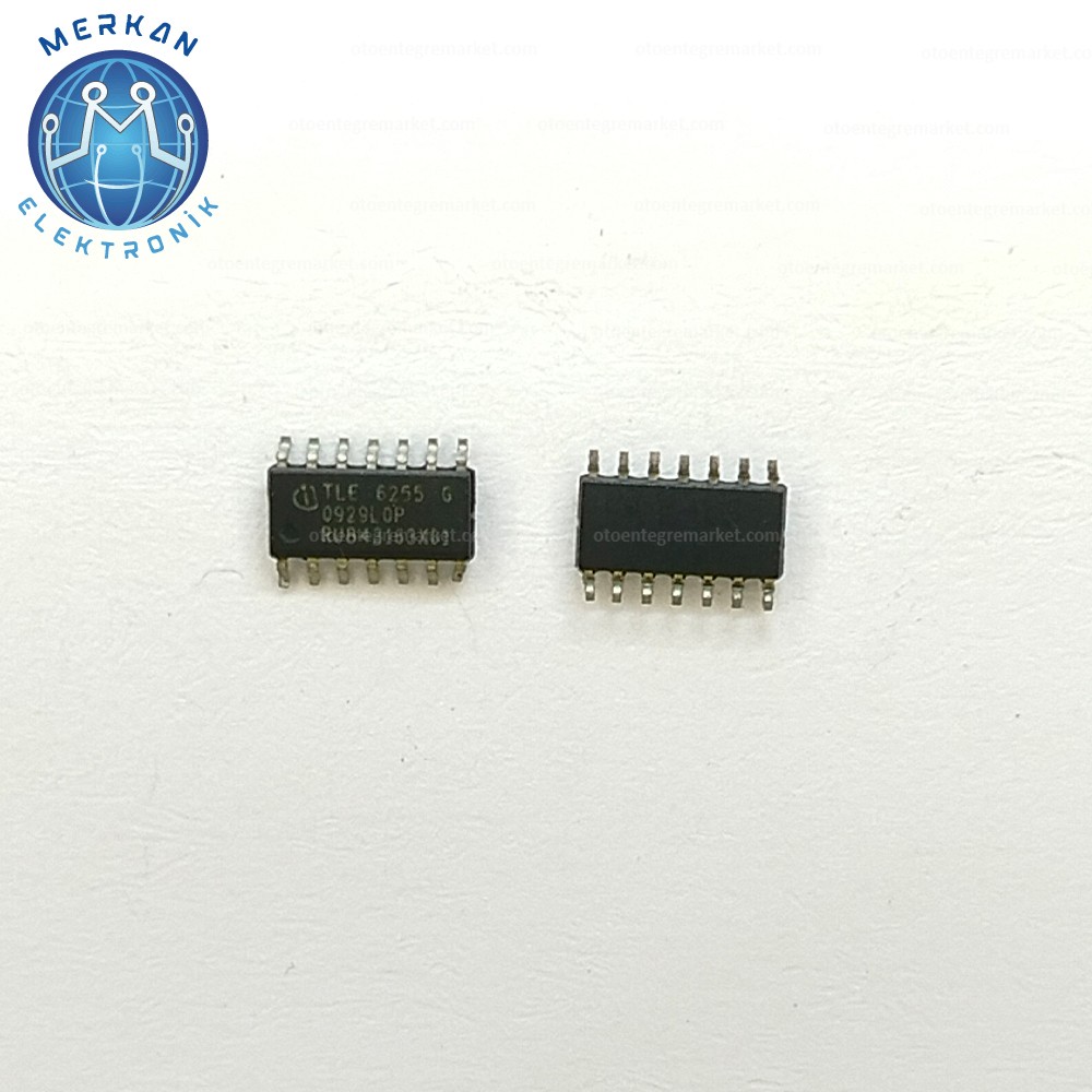 TLE6255G  (SOIC-14-SMD) ORİJİNAL OTO BEYİN TAMİR ENTEGRELERİ MERKAN ELEKTRONİK