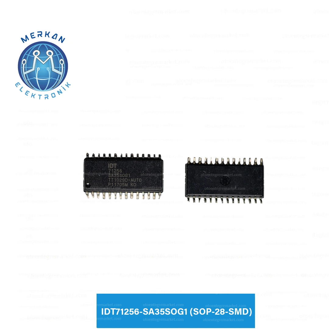 IDT71256-SA35SOG1 (SOP-28-SMD) ORİJİNAL OTO BEYİN TAMİR ENTEGRELERİ MERKAN ELEKTRONİK