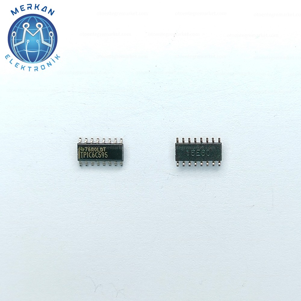TPIC6C595 (SOP-16-SMD) ORİJİNAL OTO BEYİN TAMİR ENTEGRELERİ MERKAN ELEKTRONİK