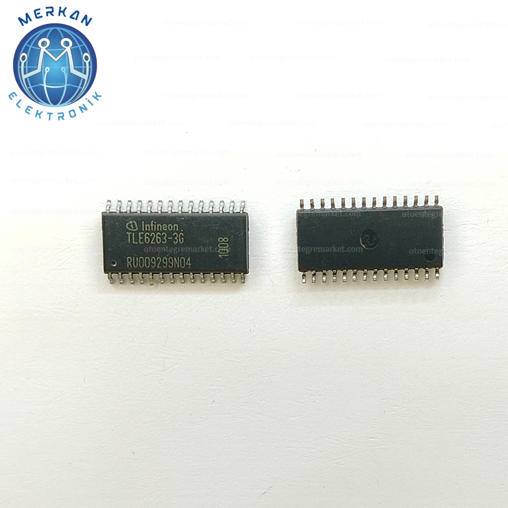 TLE6263-3G (SSOP-28-SMD) ORİJİNAL OTO BEYİN TAMİR ENTEGRELERİ MERKAN ELEKTRONİK