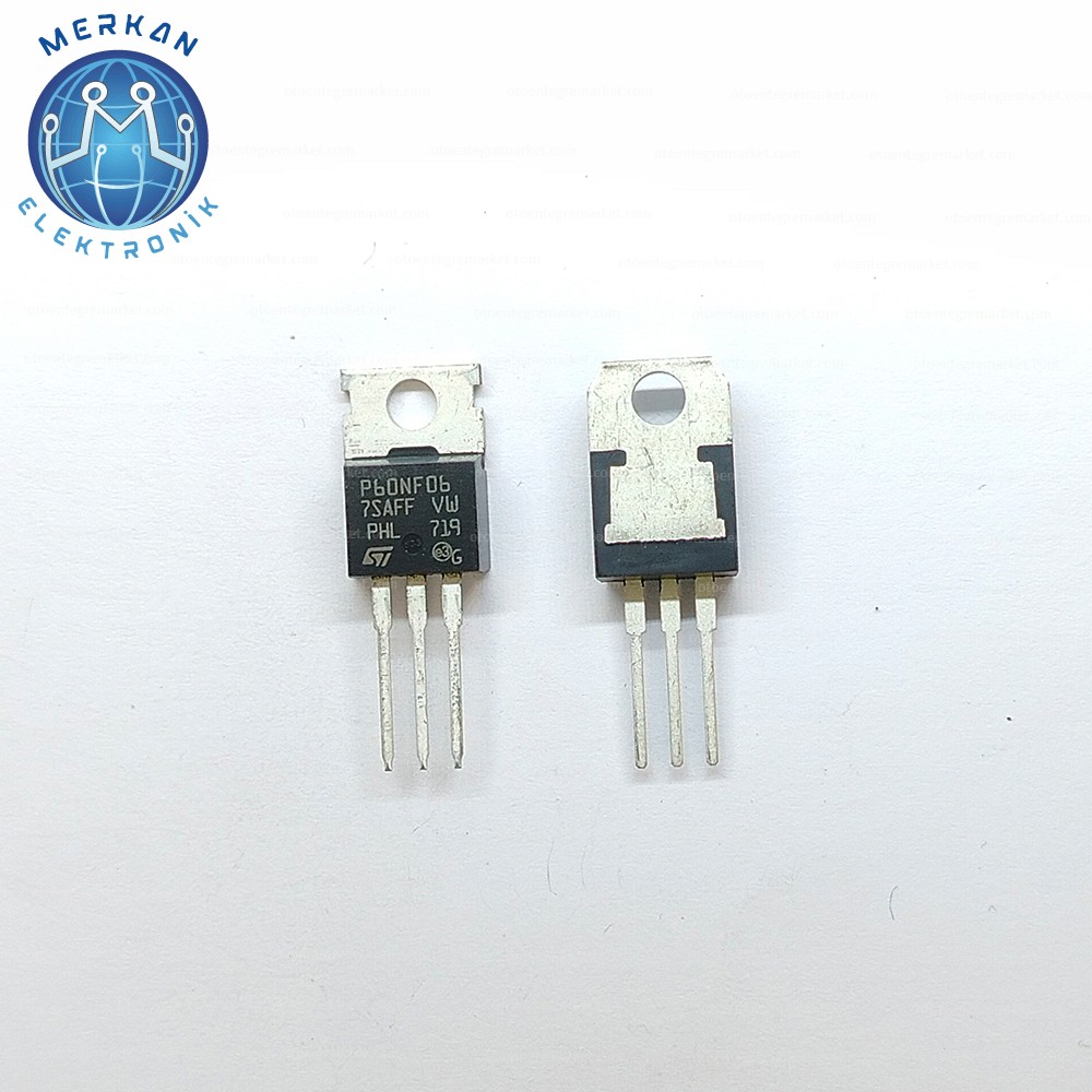 P60NF06 (TO-220-ZİP3) ORİJİNAL OTO BEYİN TAMİR ENTEGRELERİ MERKAN ELEKTRONİK