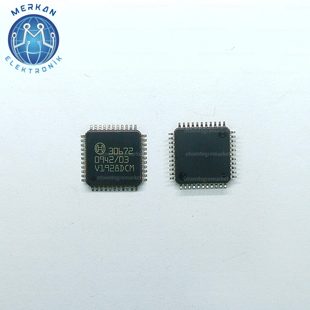 BOSCH 30672 (QFP-44-SMD) ORİJİNAL OTO BEYİN TAMİR ENTEGRELERİ MERKAN ELEKTRONİK