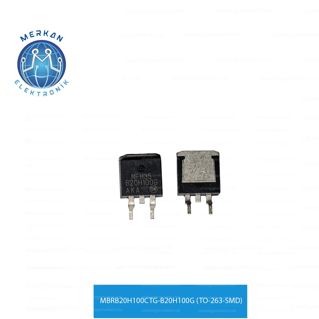 MBRB20H100CTG-B20H100G (TO-263-SMD) ORİJİNAL OTO BEYİN TAMİR ENTEGRELERİ MERKAN ELEKTRONİK