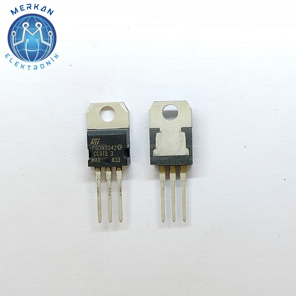 P60NS04Z (TO-220-ZİP3) ORİJİNAL OTO BEYİN TAMİR ENTEGRELERİ MERKAN ELEKTRONİK