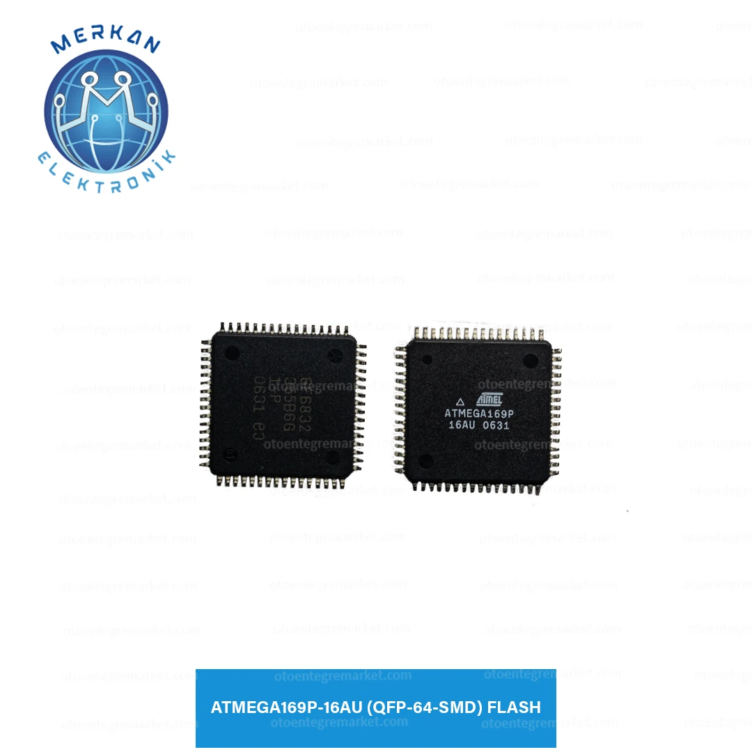 ATMEGA169P-16AU (QFP-64-SMD) FLASH ORİJİNAL OTO BEYİN TAMİR ENTEGRELERİ MERKAN ELEKTRONİK
