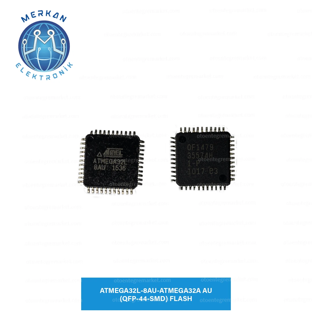 ATMEGA32L-8AU-ATMEGA32A AU (QFP-44-SMD) FLASH ORİJİNAL OTO BEYİN TAMİR ENTEGRELERİ MERKAN ELEKTRONİK