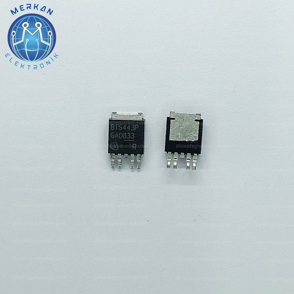 BTS443P (TO-252-5-SMD) ORİJİNAL OTO BEYİN TAMİR ENTEGRELERİ MERKAN ELEKTRONİK