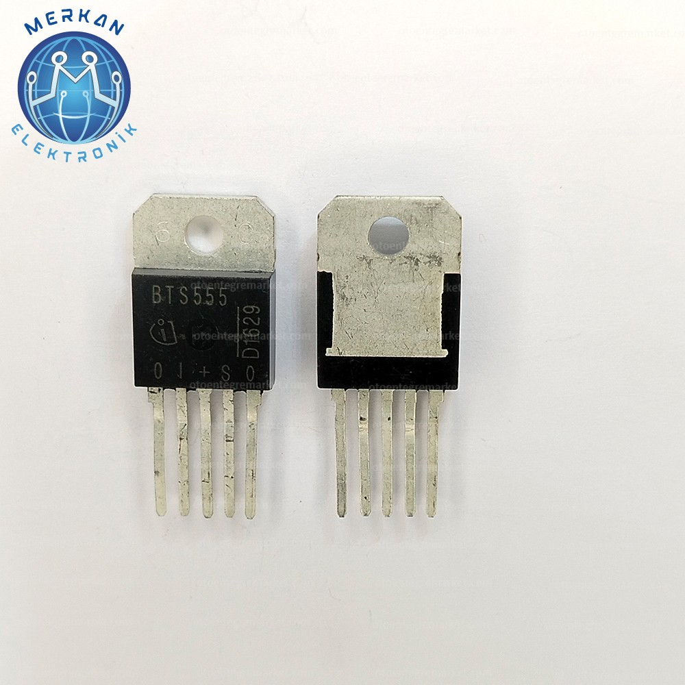 BTS555 (TO-220-ZİP-5)ORİJİNAL OTO BEYİN TAMİR ENTEGRELERİ MERKAN ELEKTRONİK