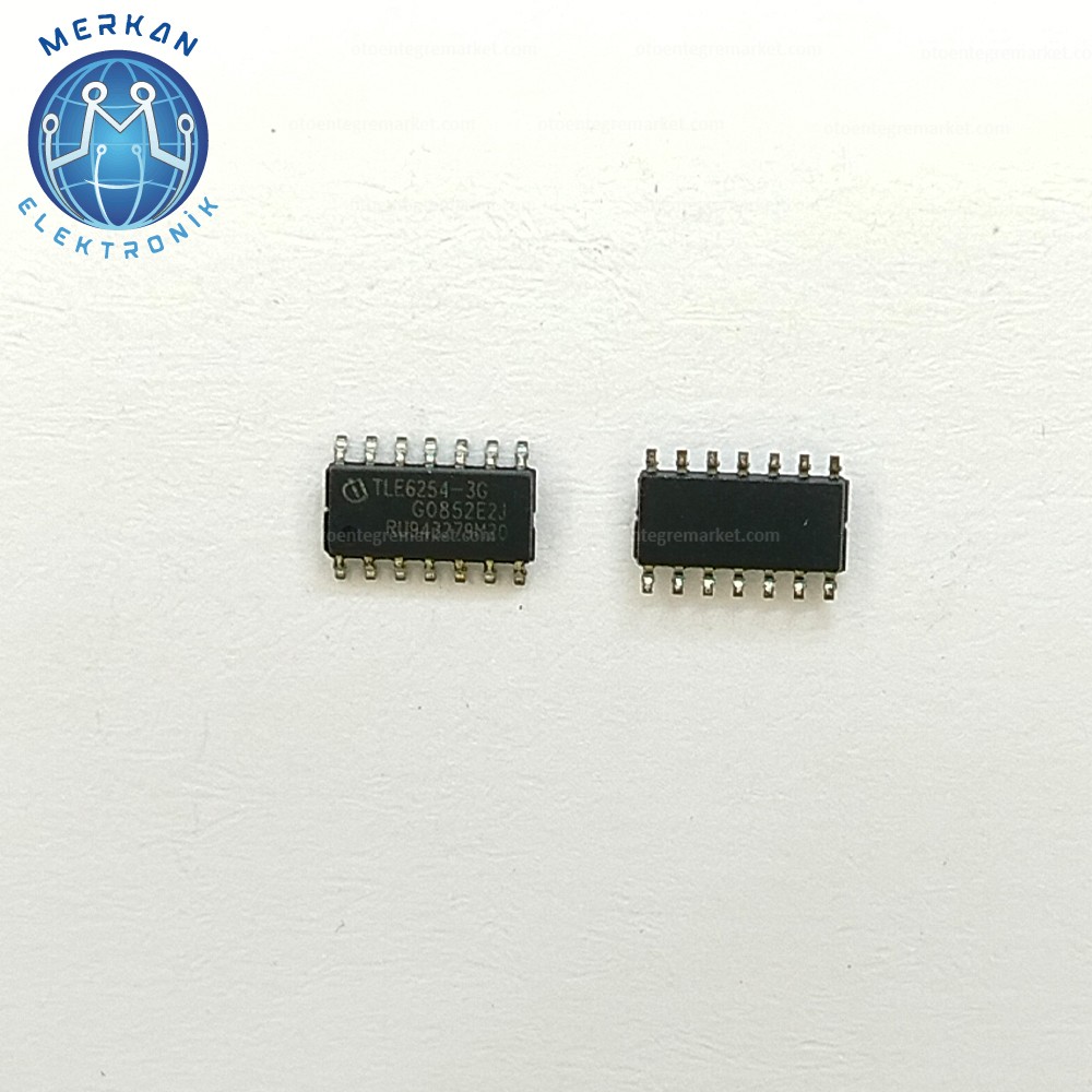 TLE6254-3G (PG-DSO-14-SMD)  ORİJİNAL OTO BEYİN TAMİR ENTEGRELERİ MERKAN ELEKTRONİK
